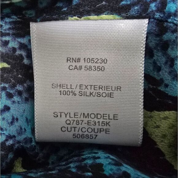 Equipment Femme Liam Silk Blouse in Turquoise Teal Canapy Snake - Picture 11 of 12